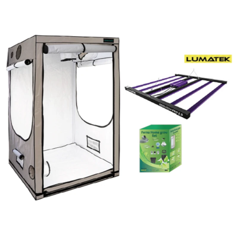 Home Grow Set 120x120x200cm mit Lumatek Zeus Pro LED, 465W, 600W