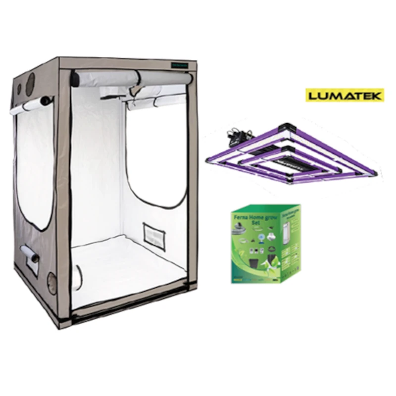 Home Grow Set 120x120x200cm mit Lumatek ATS Pro LED, 200W, 300W